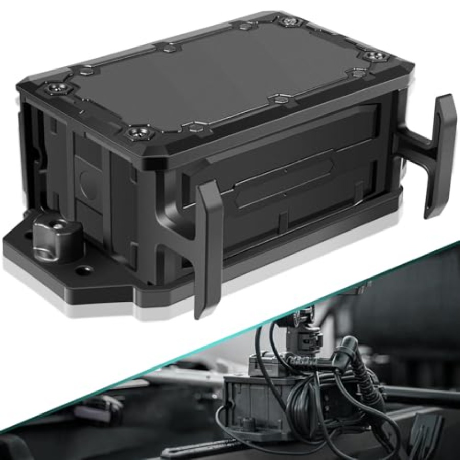 Fish Finder Mount - Op rails gemonteerde accubak voor viszoekers: