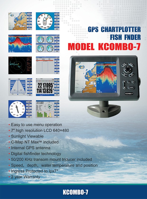 Kcombo-7 7 inch ONWA GPS-plott - Fish Finder Transducer recensie en prijs
