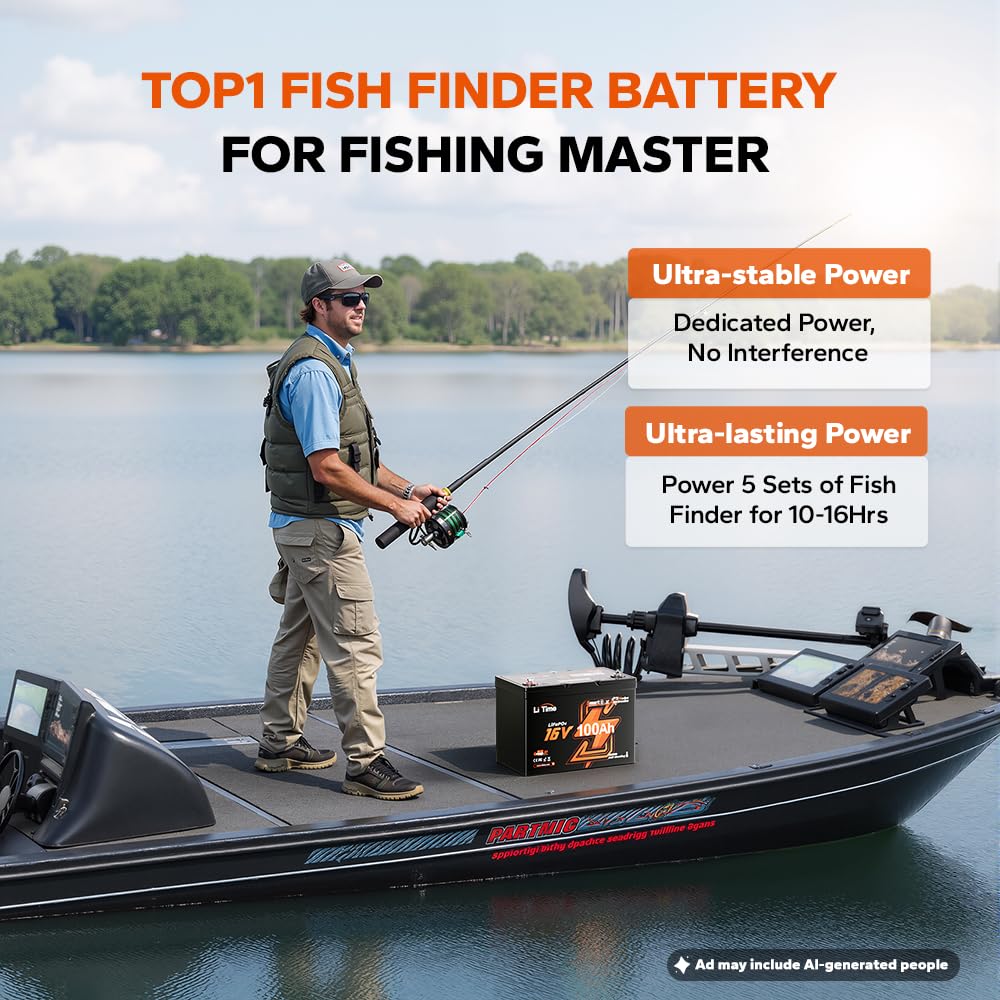 16V 100Ah Groep 27 LiFePO4-bat - Fish Finder Charger recensie en prijs