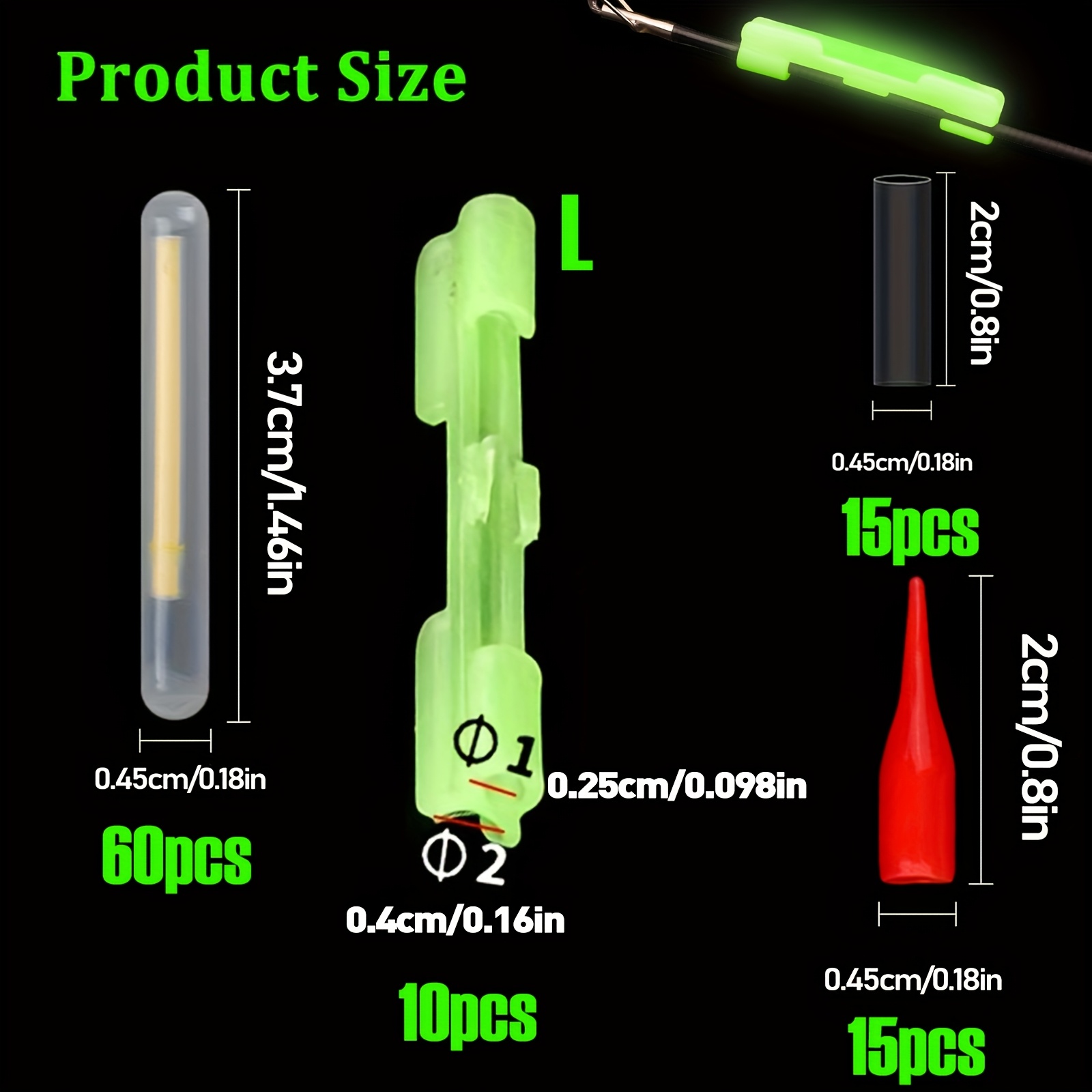 100 STKS Vissen Glow Sticks Se - Fish Alarm recensie en prijs