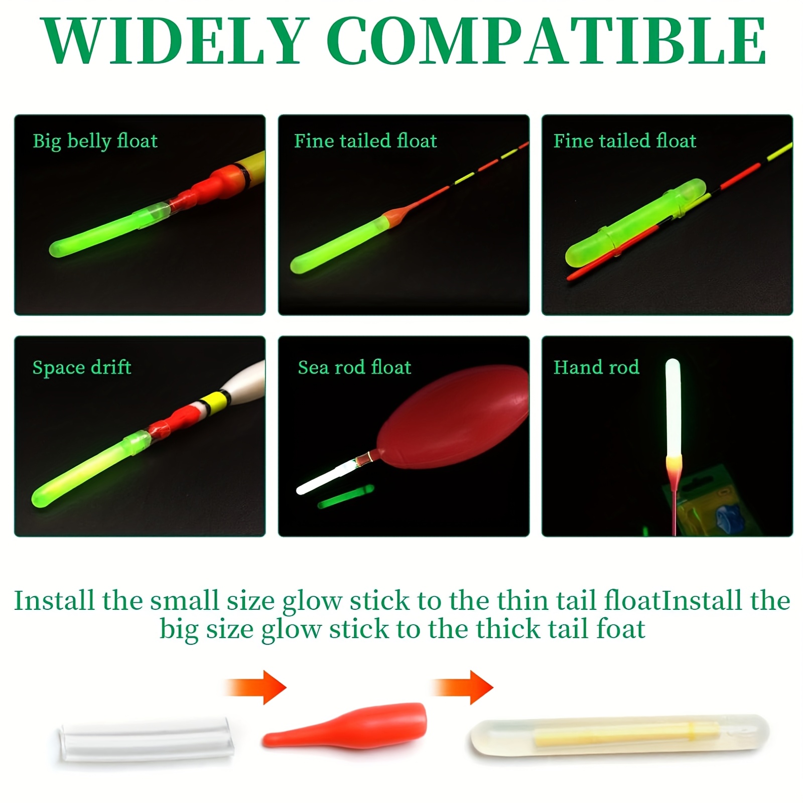 100 STKS Vissen Glow Sticks Se - Fish Alarm recensie en prijs